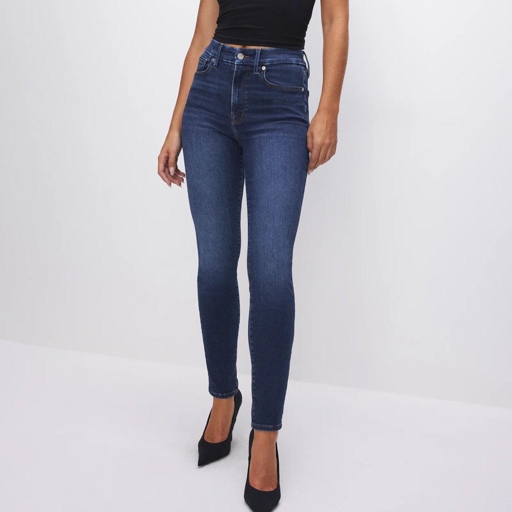 Good American Dark Blue Skinny Jeans size 14/32